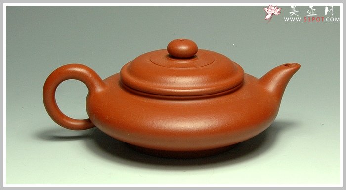 紫砂壶图片：朱泥虚扁 - 宜兴紫砂壶网