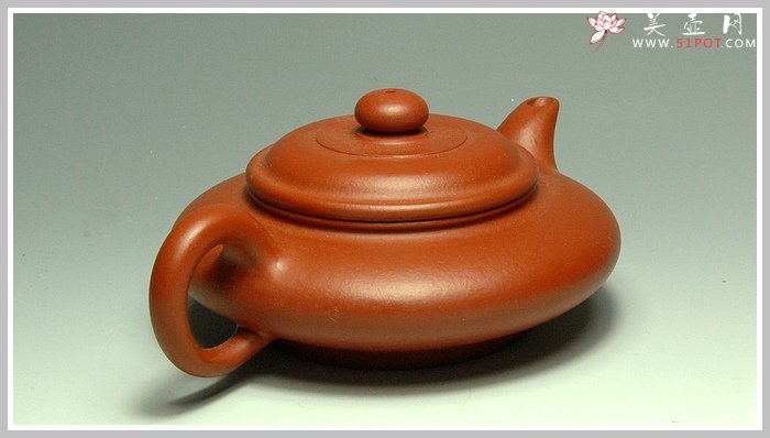 紫砂壶图片：朱泥虚扁 - 宜兴紫砂壶网