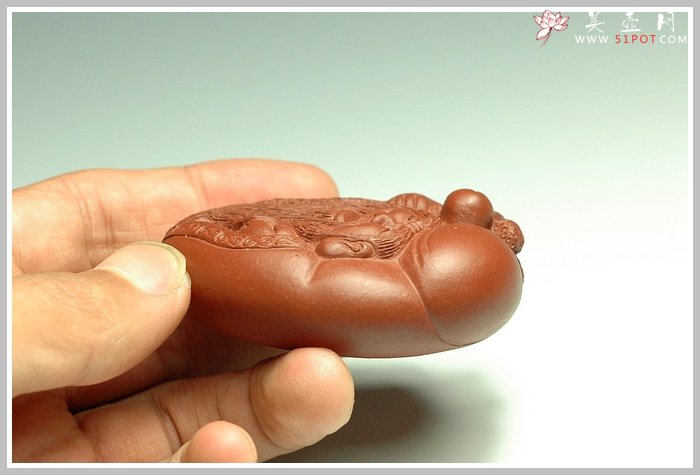 紫砂壶图片：手把件寿星 - 宜兴紫砂壶网