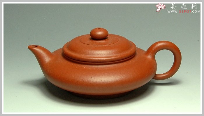 紫砂壶图片：朱泥虚扁 - 宜兴紫砂壶网