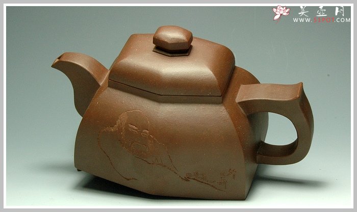 紫砂壶图片：扁六方 - 宜兴紫砂壶网