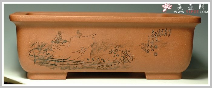 紫砂壶图片：马金旺大师 花盆 - 宜兴紫砂壶网