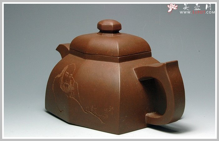 紫砂壶图片：扁六方 - 宜兴紫砂壶网