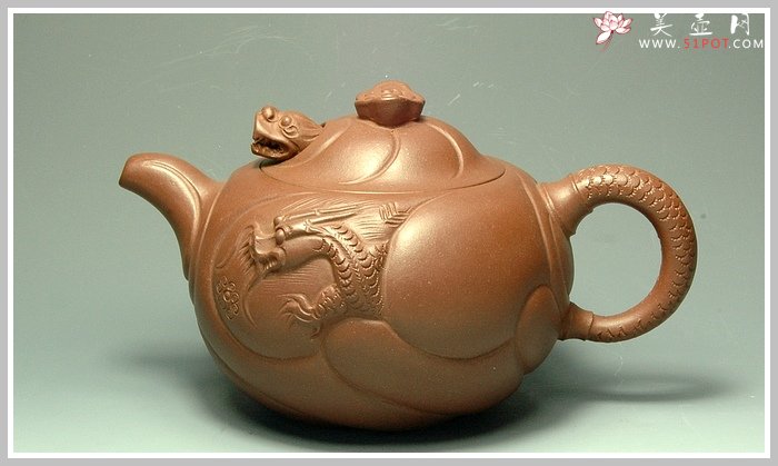 紫砂壶图片：鱼化龙 - 宜兴紫砂壶网