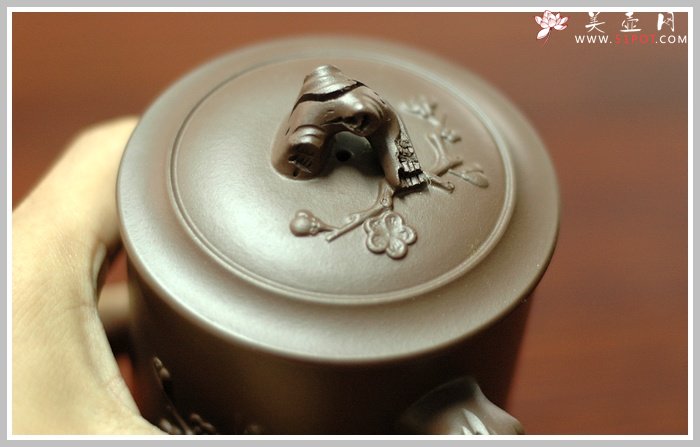 紫砂壶图片：梅花杯 高档盖杯 - 宜兴紫砂壶网