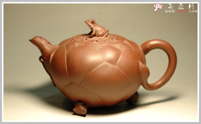 紫砂壶图片：青蛙莲子 - 宜兴紫砂壶网