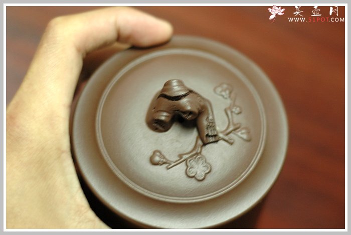 紫砂壶图片：梅花杯 高档盖杯 - 宜兴紫砂壶网