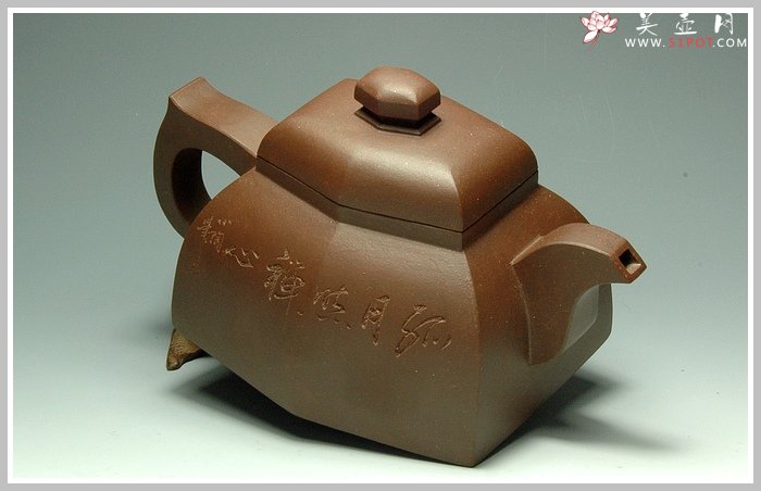 紫砂壶图片：扁六方 - 宜兴紫砂壶网