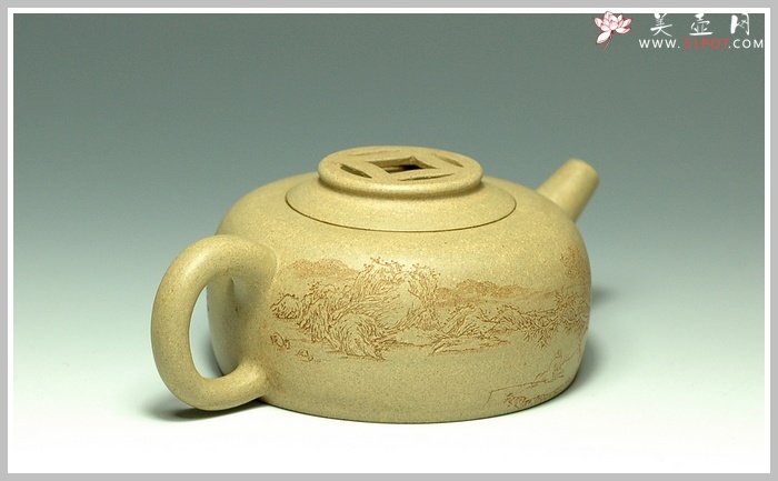 紫砂壶图片：金币圆腹 - 宜兴紫砂壶网