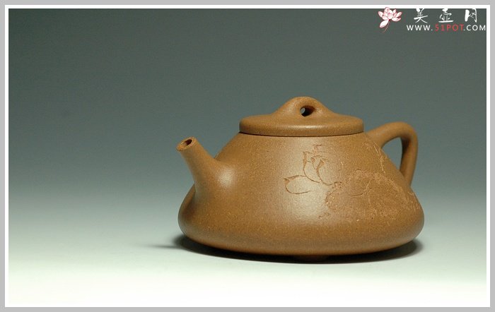 紫砂壶图片：子冶石瓢.莲荷 - 宜兴紫砂壶网