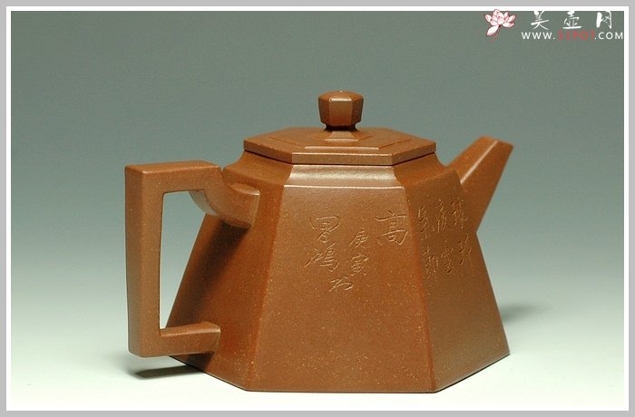 紫砂壶图片：全手高六方 - 宜兴紫砂壶网