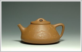 紫砂壶图片：子冶石瓢.莲荷 - 宜兴紫砂壶网