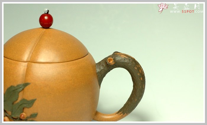 紫砂壶图片：全手一套寿桃套壶 - 宜兴紫砂壶网