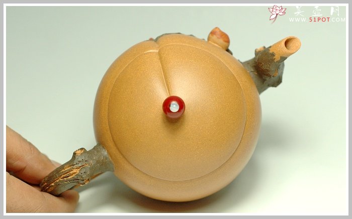 紫砂壶图片：全手一套寿桃套壶 - 宜兴紫砂壶网