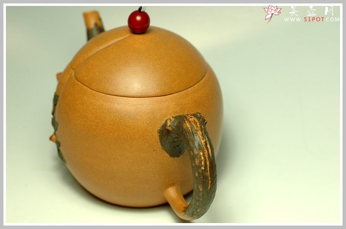 紫砂壶图片：全手一套寿桃套壶 - 宜兴紫砂壶网