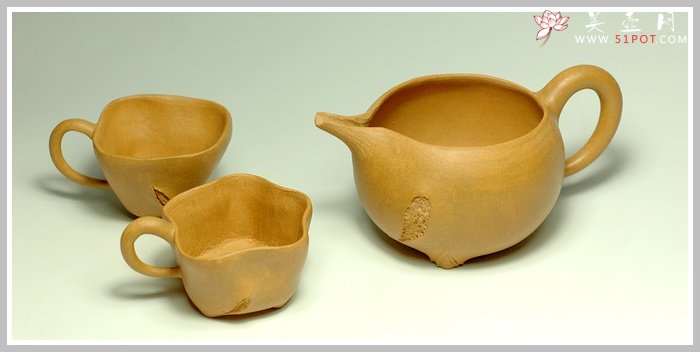 紫砂壶图片：全手一套寿桃套壶 - 宜兴紫砂壶网