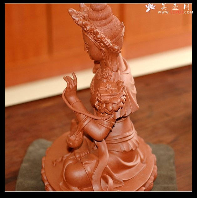 紫砂壶图片：文殊菩萨送吉祥 范泉明老师精品 - 宜兴紫砂壶网