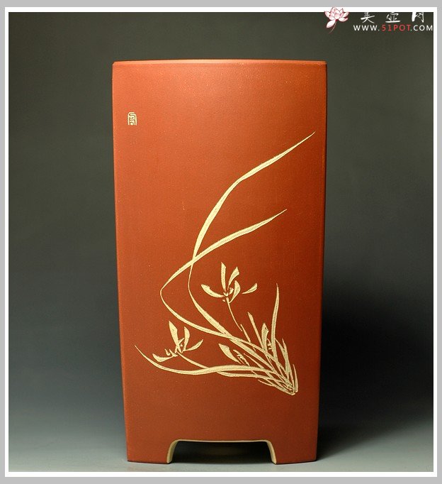 紫砂壶图片：长四方花盆1 - 宜兴紫砂壶网