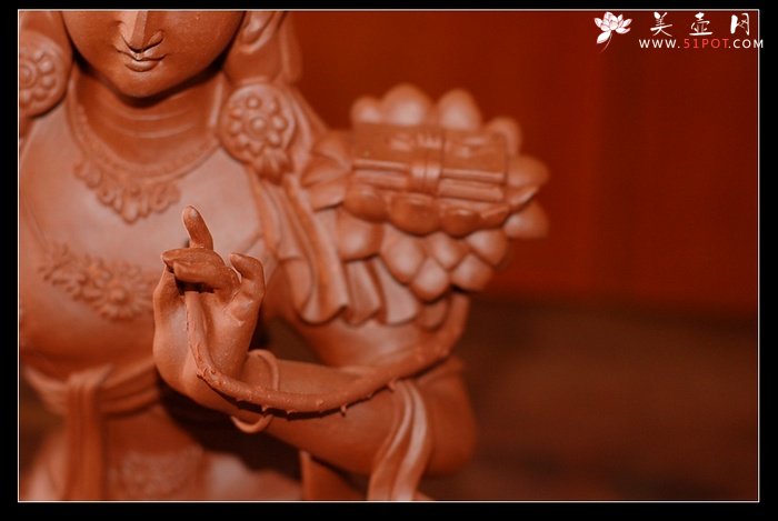 紫砂壶图片：文殊菩萨送吉祥 范泉明老师精品 - 宜兴紫砂壶网