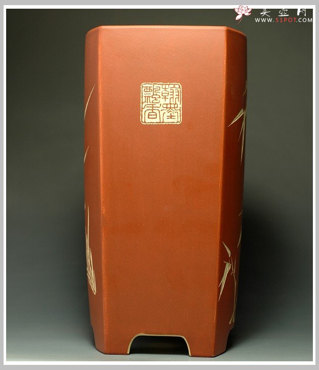 紫砂壶图片：长四方花盆1 - 宜兴紫砂壶网