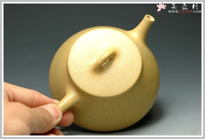 紫砂壶图片：平盖段泥石瓢 - 宜兴紫砂壶网