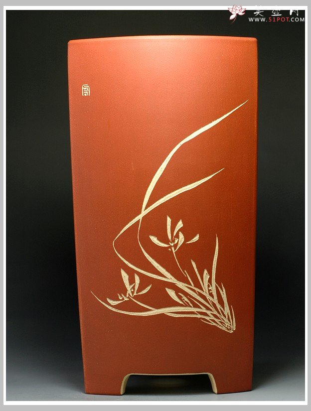 紫砂壶图片：长四方花盆1 - 宜兴紫砂壶网