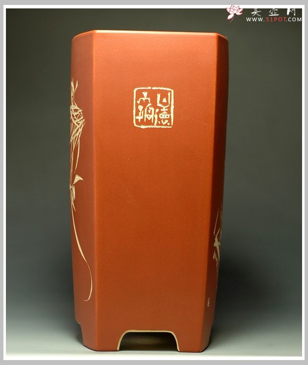 紫砂壶图片：长四方花盆2 - 宜兴紫砂壶网