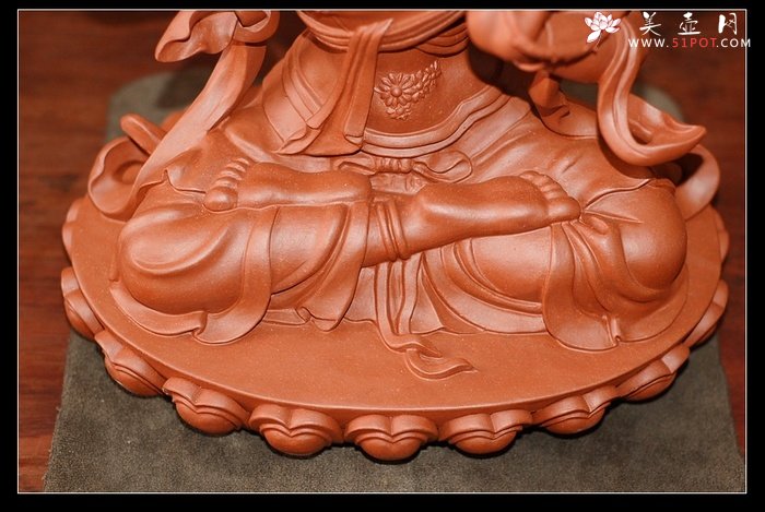 紫砂壶图片：文殊菩萨送吉祥 范泉明老师精品 - 宜兴紫砂壶网