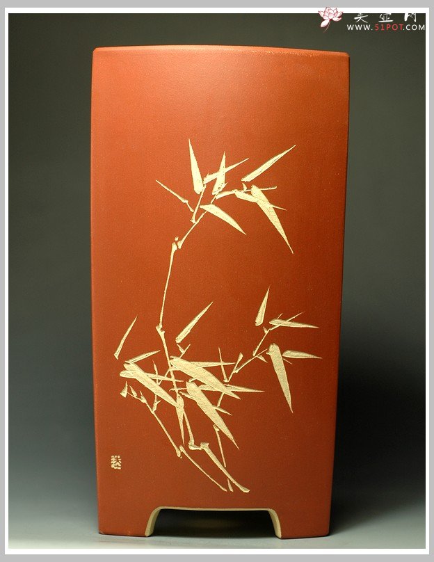 紫砂壶图片：长四方花盆2 - 宜兴紫砂壶网