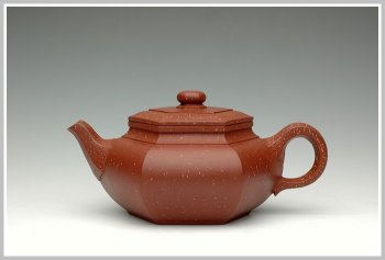 紫砂壶图片：大彬六方-点砂 - 宜兴紫砂壶网
