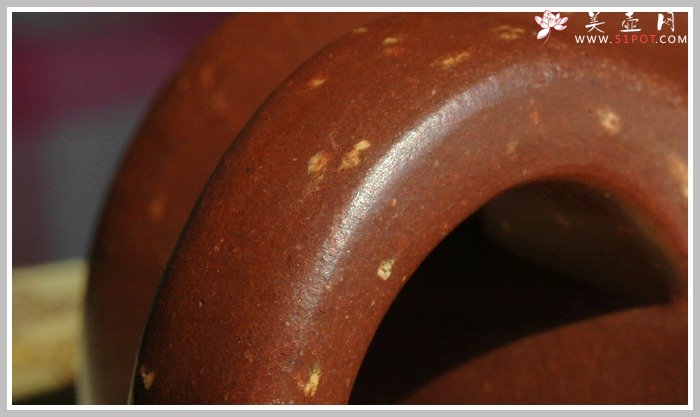 紫砂壶图片：全手工清水泥点砂之长乐 - 宜兴紫砂壶网