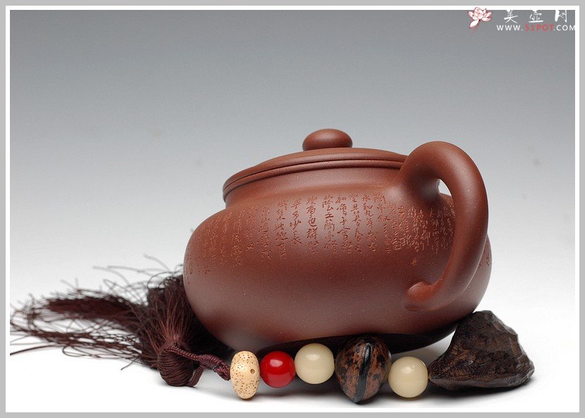 紫砂壶图片：兰亭之仿古 地槽青 - 宜兴紫砂壶网