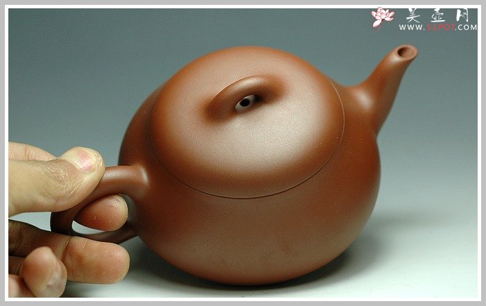 紫砂壶图片：全手之三弯石瓢 - 宜兴紫砂壶网