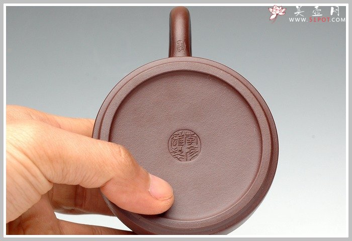 紫砂壶图片：描金兰花之玉柱 - 宜兴紫砂壶网