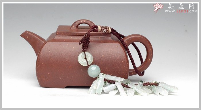 紫砂壶图片：全手工清水泥点砂之长乐 - 宜兴紫砂壶网