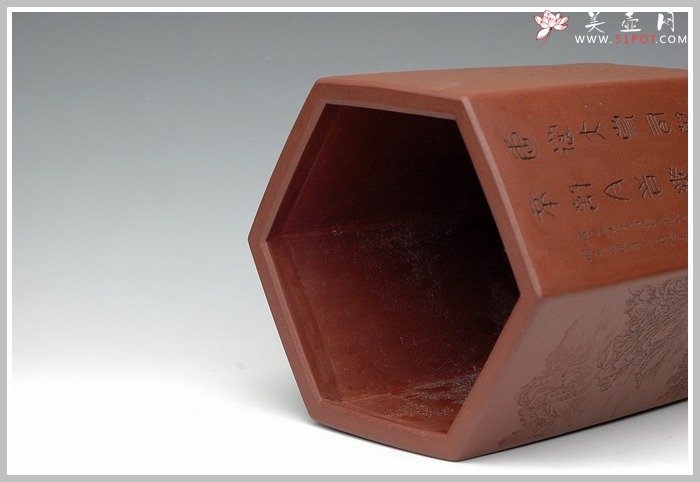 紫砂壶图片：六方笔筒2 - 宜兴紫砂壶网