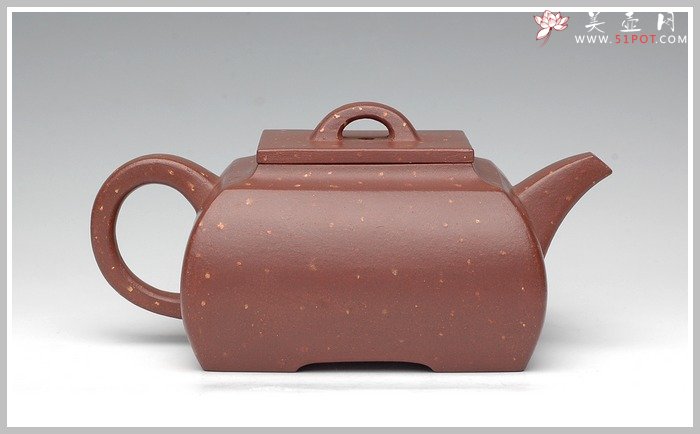 紫砂壶图片：全手工清水泥点砂之长乐 - 宜兴紫砂壶网