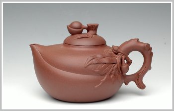 紫砂壶图片：大品寿桃 - 宜兴紫砂壶网