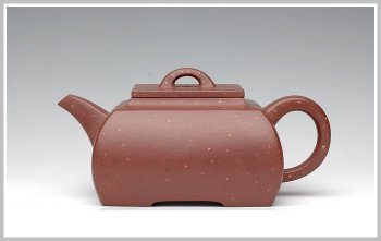 紫砂壶图片：全手工清水泥点砂之长乐 - 宜兴紫砂壶网