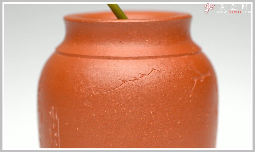 紫砂壶图片：全手朱泥雅致小鸟花瓶 - 宜兴紫砂壶网