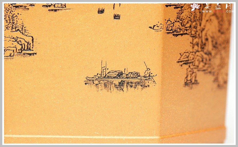 紫砂壶图片：通转山水之兰花盆 - 宜兴紫砂壶网