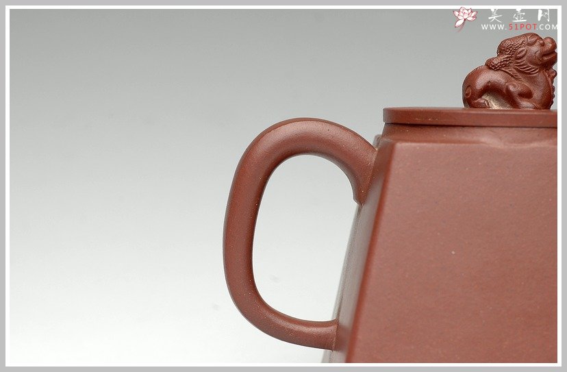 紫砂壶图片：全手之四方龙狮 - 宜兴紫砂壶网