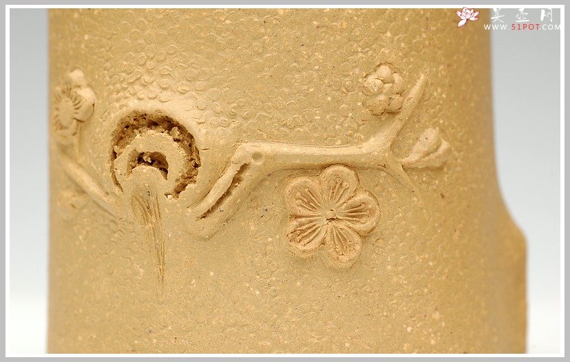 紫砂壶图片：品茗杯之全手梅花单杯 - 宜兴紫砂壶网