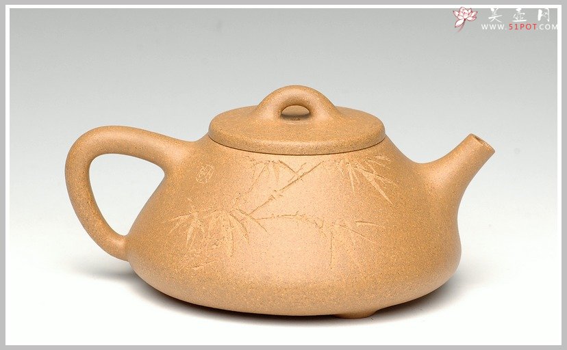 紫砂壶图片：全手段泥子冶石瓢2 - 宜兴紫砂壶网