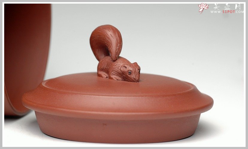 紫砂壶图片：松鼠葡萄杯 - 宜兴紫砂壶网