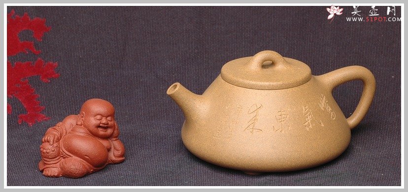 紫砂壶图片：全手段泥子冶石瓢1 - 宜兴紫砂壶网