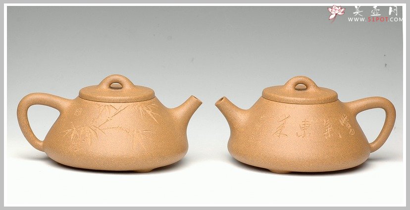 紫砂壶图片：全手段泥子冶石瓢2 - 宜兴紫砂壶网