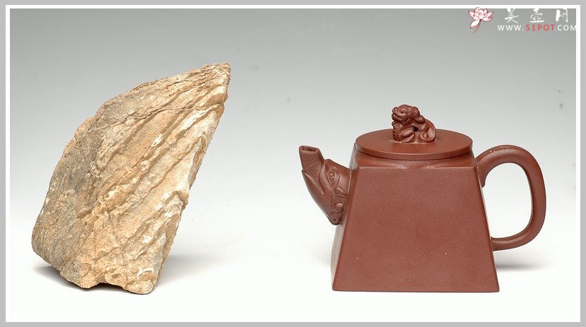 紫砂壶图片：全手之四方龙狮 - 宜兴紫砂壶网