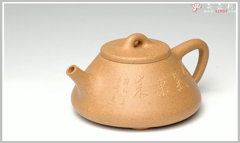 紫砂壶图片：全手段泥子冶石瓢1 - 宜兴紫砂壶网