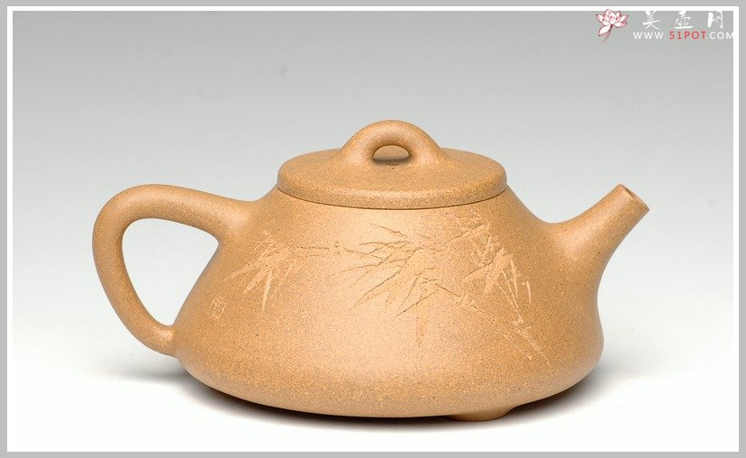 紫砂壶图片：全手段泥子冶石瓢1 - 宜兴紫砂壶网